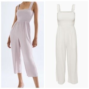 Aritzia Wilfred Chianti Jumpsuit White Medium